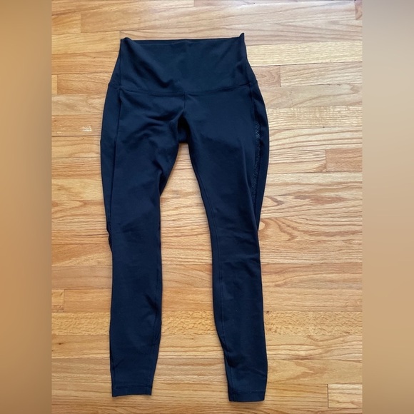 Lululemon Black Train Times 7/8 Pant *25" Size 8 mesh B3 - Picture 3 of 8